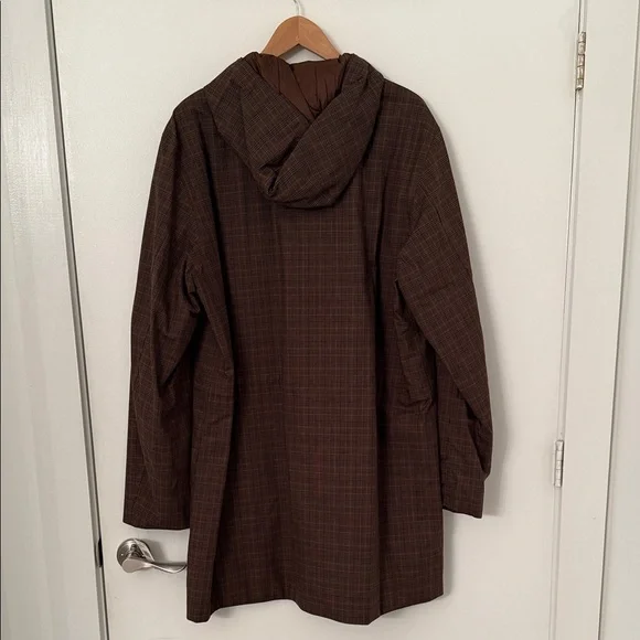 NWT Barbour Checkered Brown Raincoat for Men - Picture 6 of 9